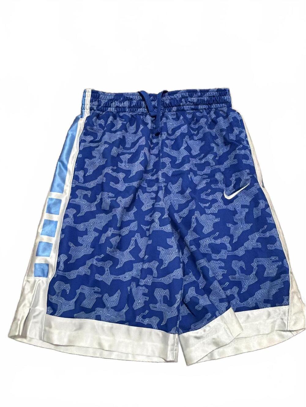 Nike Boys Blue Camo Print Dri-FIT Basketball Shorts XL